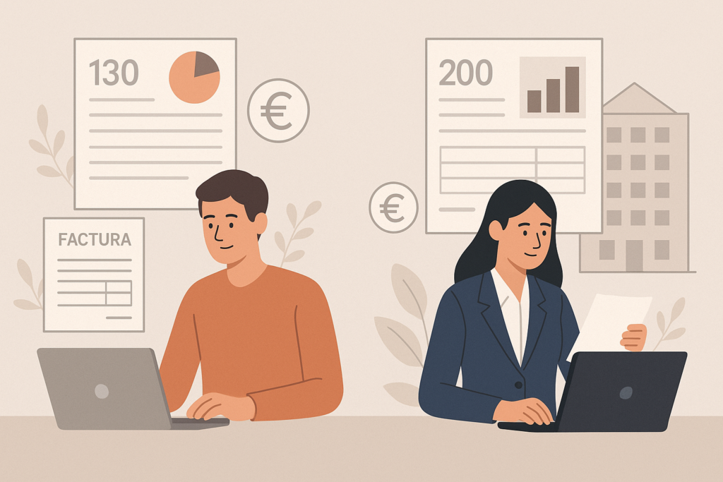 Diferencias entre las obligaciones fiscales de autónomos y empresas en España